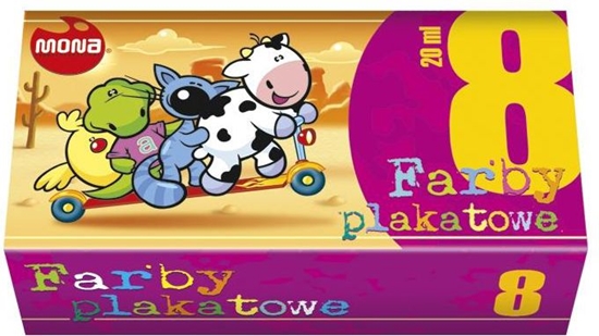 Picture of Pulio Mona Farby plakatowe 8kol 20ml EKO* MONA - MONA FE8