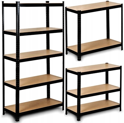 Picture of Rega metalowy magazynowy 180x90x40 cm czarny