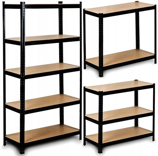 Picture of Rega metalowy magazynowy 180x90x40 cm czarny