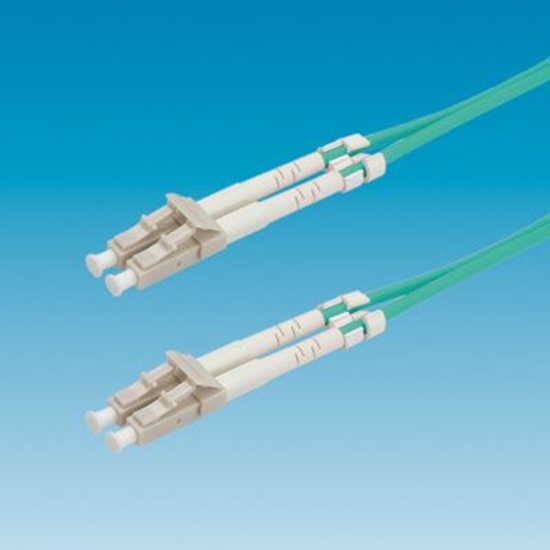 Picture of Roline Fibre Optic Jumper Cable, 50/125µm, LC/LC, OM3, turquoise, 5 m