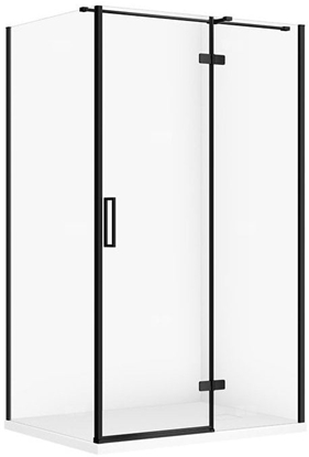 Изображение SET C578 KABINA CITY PRAWA CZARNA 120X90X195+TAKO SLIM BIAY MAT WIR