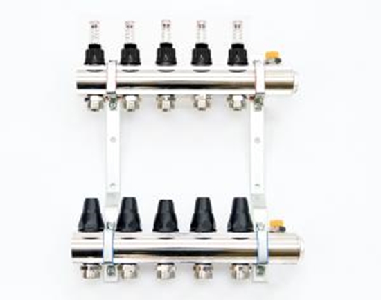 Изображение SiGMA-Li Rozdzielacz mosiny 2-obw z zaworem termostatycznym i przepywomierzem - RMZTP-2