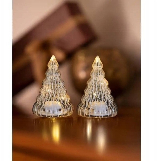 Picture of Sirius Home Wave Trees 2 pcs set, Light decoration figure, Transparent, Christmas tree, 3 lamp(s), LED, Soft white