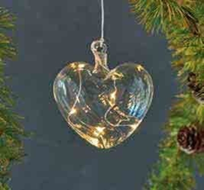 Picture of Sirius Home Wave, Light decoration figure, Transparent, Heart, 5 bulb(s), LED, CR2032