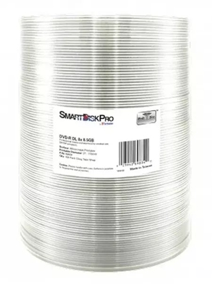Picture of SmartDisk DVD+R DL, Double Layer White Inkjet Printable, 69834, 8.5GB, 8x, wrap, 100-pack, 12cm, do archiwizacji danych