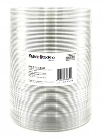 Picture of SmartDisk DVD+R DL, Double Layer White Inkjet Printable, 69834, 8.5GB, 8x, wrap, 100-pack, 12cm, do archiwizacji danych