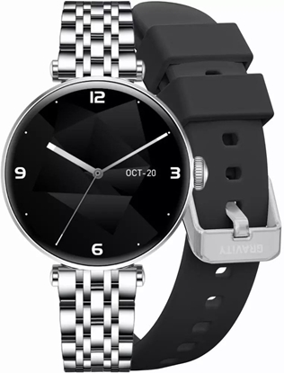 Attēls no Smartwatch Gravity Smartwatch Srebrny Czarny 2 Paski GT26-9