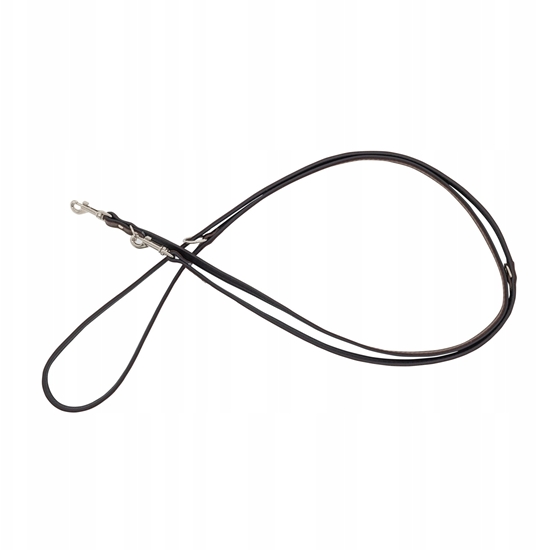 Изображение Smycz regulowana skórzana dla psa, brzowy/czarny, XS-S, 12mm/200cm