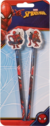 Изображение SPIDERMAN, 2-pack pencils w/eraser toppers