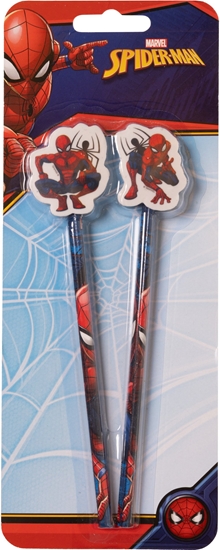 Изображение SPIDERMAN, 2-pack pencils w/eraser toppers