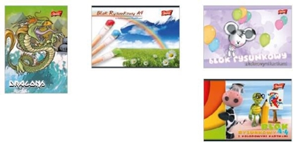 Picture of St. Majewski Blok rysunkowy A4 16k mix kolorów 10szt.