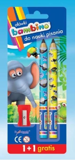 Picture of St. Majewski Oówki do nauki pisania Bambino 1+1 + temperówka (5903235001918)
