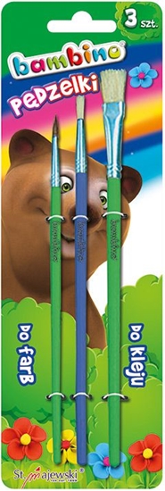 Изображение St. Majewski Pdzelki do farb i kleju 3szt