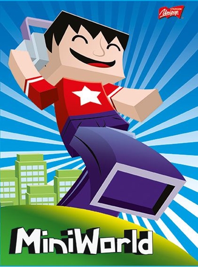 Изображение St. Majewski Zeszyt A5 16k linia podw. dwukolor. lamin. MIX chopicy p15