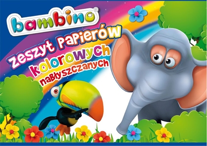 Attēls no St. Majewski Zeszyt papierów kolorowych nabyszczanych, format A4, 10 kartek, licencja BAMBINO