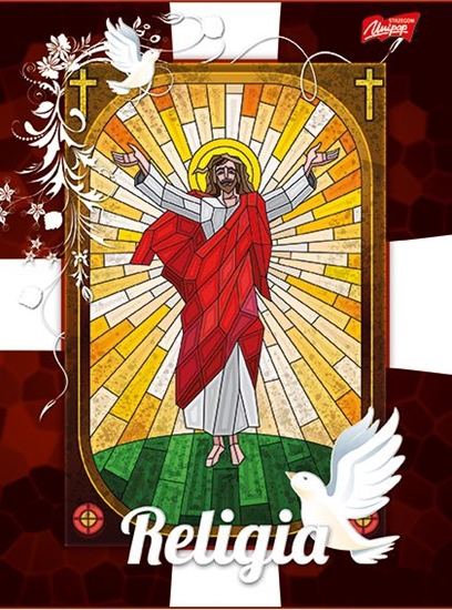 Picture of St. Majewski Zeszyt w okadce laminowanej, format A5, 60 kartek, cieniowany, RELIGIA, UNIPAP