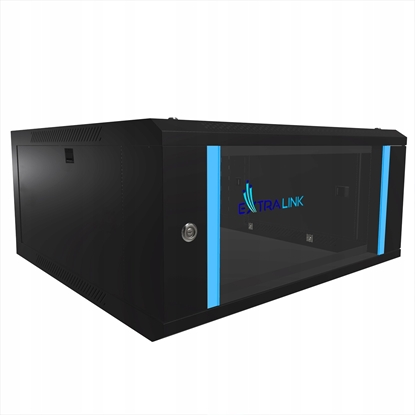 Picture of Szafa ExtraLink LITE 4U 530X400 WALL-MOUNTED RACKMOUNT CABINET BLACK