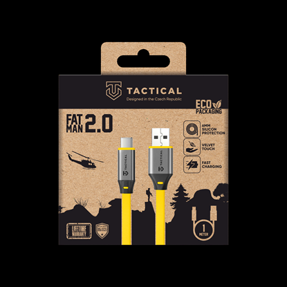 Attēls no Tactical Fat Man 2.0 kabelis USB-A|USB-C 1m | dzel