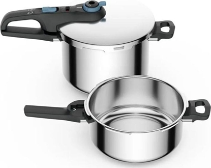 Изображение Tefal Zestaw szybkowary indukcyjne Secure Trendy Pressure 4L + 6L P2584301