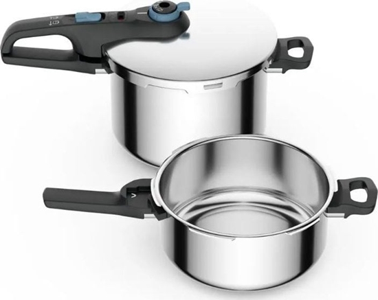 Изображение Tefal Zestaw szybkowary indukcyjne Secure Trendy Pressure 4L + 6L P2584301