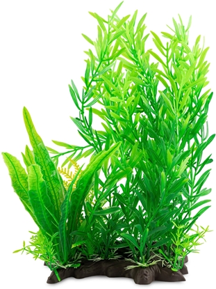 Picture of Terra Natura Aqua Natura, rolina, do dekoracji akwarium, zielona, plastikowa, 28 cm, mix rozmaryn i wodorosty