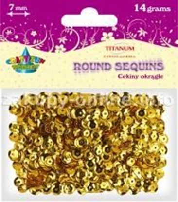 Attēls no Titanum Cekiny okrge zote metaliczne 7mm 14g(Cm6g)