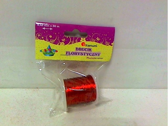 Picture of Titanum Drut dekoracyjny 0.45mm/30m czerwony (PJ499)