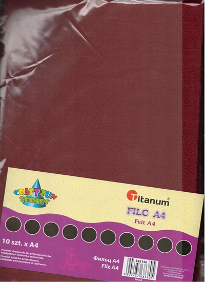 Picture of Titanum Filc A4 bordo. 10 sztuk. 345156