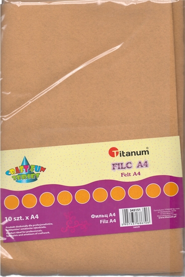 Picture of Titanum Filc A4 Pomaraczowy. 10 sztuk. 345151