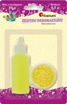 Attēls no Titanum Klej z brokatem neonowy óty w soiczku