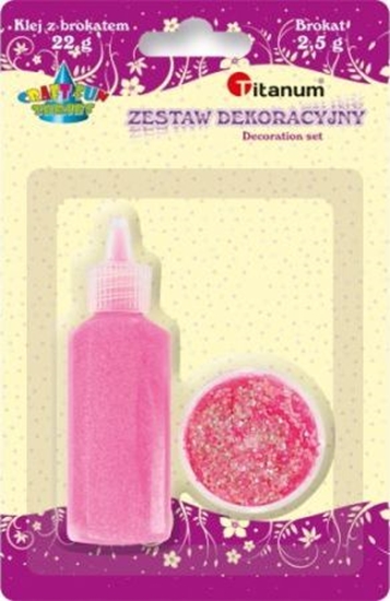 Picture of Titanum Klej z brokatem neonowy róowy w soiczku