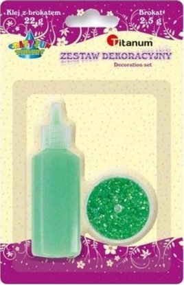 Attēls no Titanum Klej z brokatem neonowy zielony w soiczku