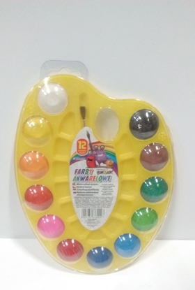 Изображение Titanum Paletka farb akwarelowych F&J 12 kolorów (TITA5023)