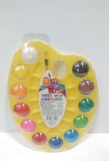 Изображение Titanum Paletka farb akwarelowych F&J 12 kolorów (TITA5023)