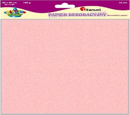 Изображение Titanum Papier dekoracyjny 10 szt. 120g. róowy 20x20cm (20661)