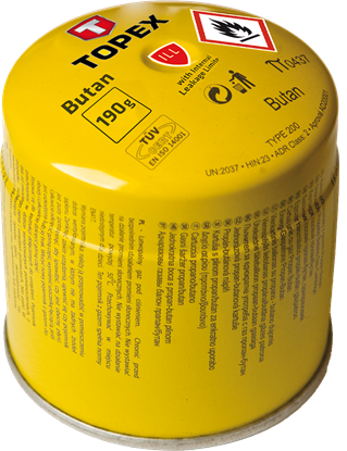 Изображение Topex Nabój z gazem butan 190g system blokowania wypywu gazu (44E150)