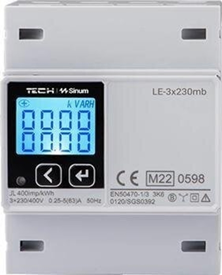 Изображение Trójfazowy dwukierunkowy licznik energii LE-3x230mb Tech sterowniki