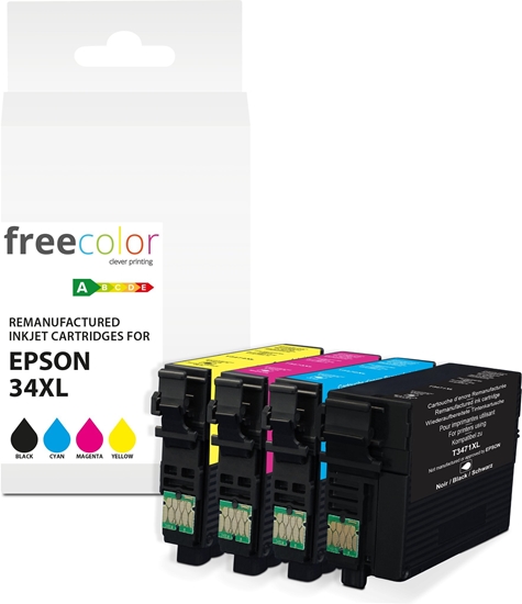 Picture of Tusz Freecolor Tusz Epson 34XL Multipack BK/C/M/C 30ml+3x11ml remanufactured