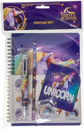 Picture of UNICORN ACADEMY, Writing Set, w/multi-col. pen