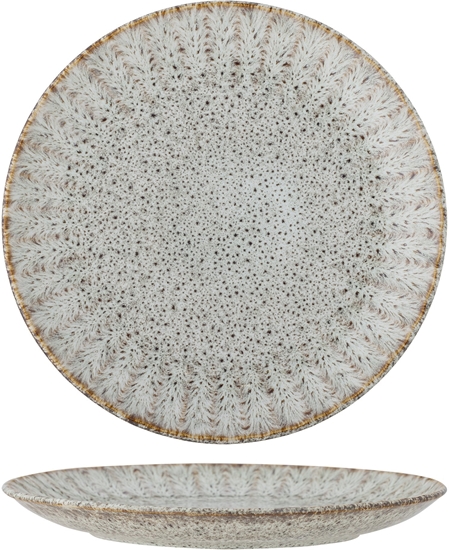 Picture of Usorteret CREATIVE COLLECTION Kwiatowy talerz, naturalny, kamionkowy