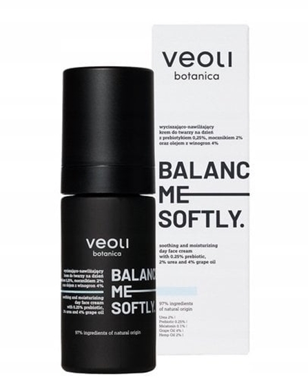 Picture of VEOLI BOTANICA_Balance Me Softly wyciszajco-nawilajcy krem do twarzy na dzie z prebiotykiem 0,25%, mocznikiem 2% oraz olejem z winogron 4% 30ml