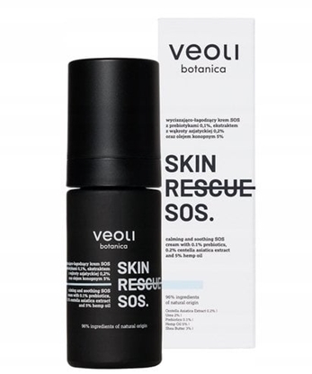 Изображение VEOLI BOTANICA_Skin Rescue SOS wyciszajco-agodzcy krem SOS z prebiotykami 0,1% oraz ekstraktem z Centella Asiatica 0,2% oraz olejem konopnym 5% 30ml