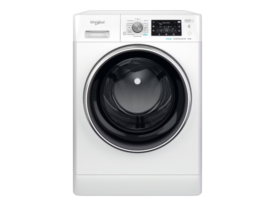 Picture of Whirlpool Washing machine | FFD 9489 BCV EE | Energy efficiency class A | Front loading | Washing capacity 9 kg | 1400 RPM | Depth 63 cm | Width 60 cm | Display | LCD | Steam function | White