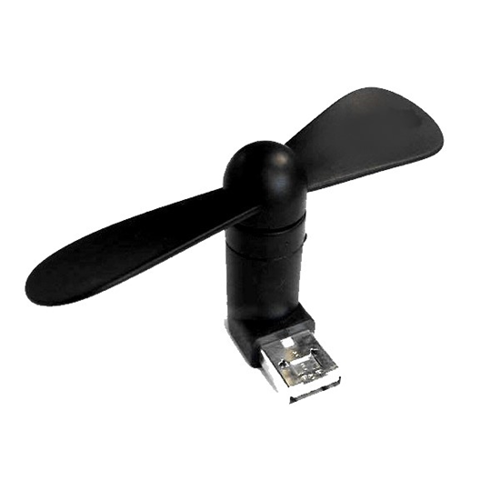 Picture of Wiatraczek 2in1 USB|microUSB czarny|black