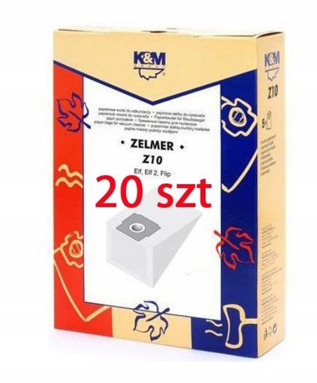 Изображение Worek do odkurzacza KM WORKI PAP 5SZT Z10 DO ZELMER ELF