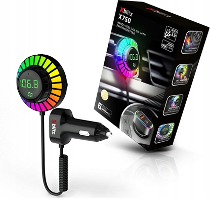 Attēls no Zestaw gonomówicy Xblitz X750 zestaw gonomówicy z transmiterem FM