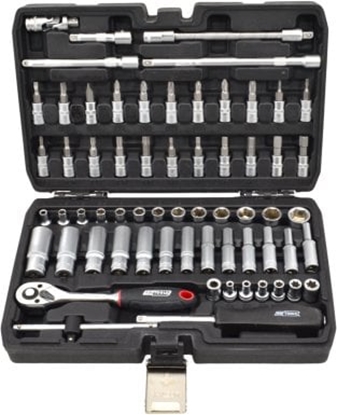 Attēls no Zestaw narzdzi AWTools ZESTAW KLUCZY 63el. 1/4" BLACK LINE