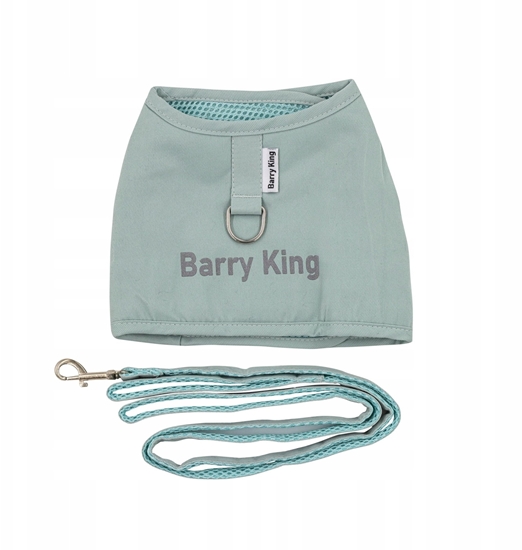 Picture of Zestaw, szelki+smycz, dla psa, niebieski, pótno nylonowe, rozmiar L