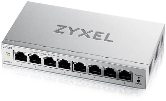 Picture of Zyxel GS1200-8V3 8-Port Gigabit web / smart managed Switch
