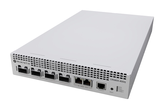 Picture of Switch|MIKROTIK|CRS804 DDQ|2xRJ-45 ports|4xQSFP56 ports quantity|CRS804-4DDQ-HRM